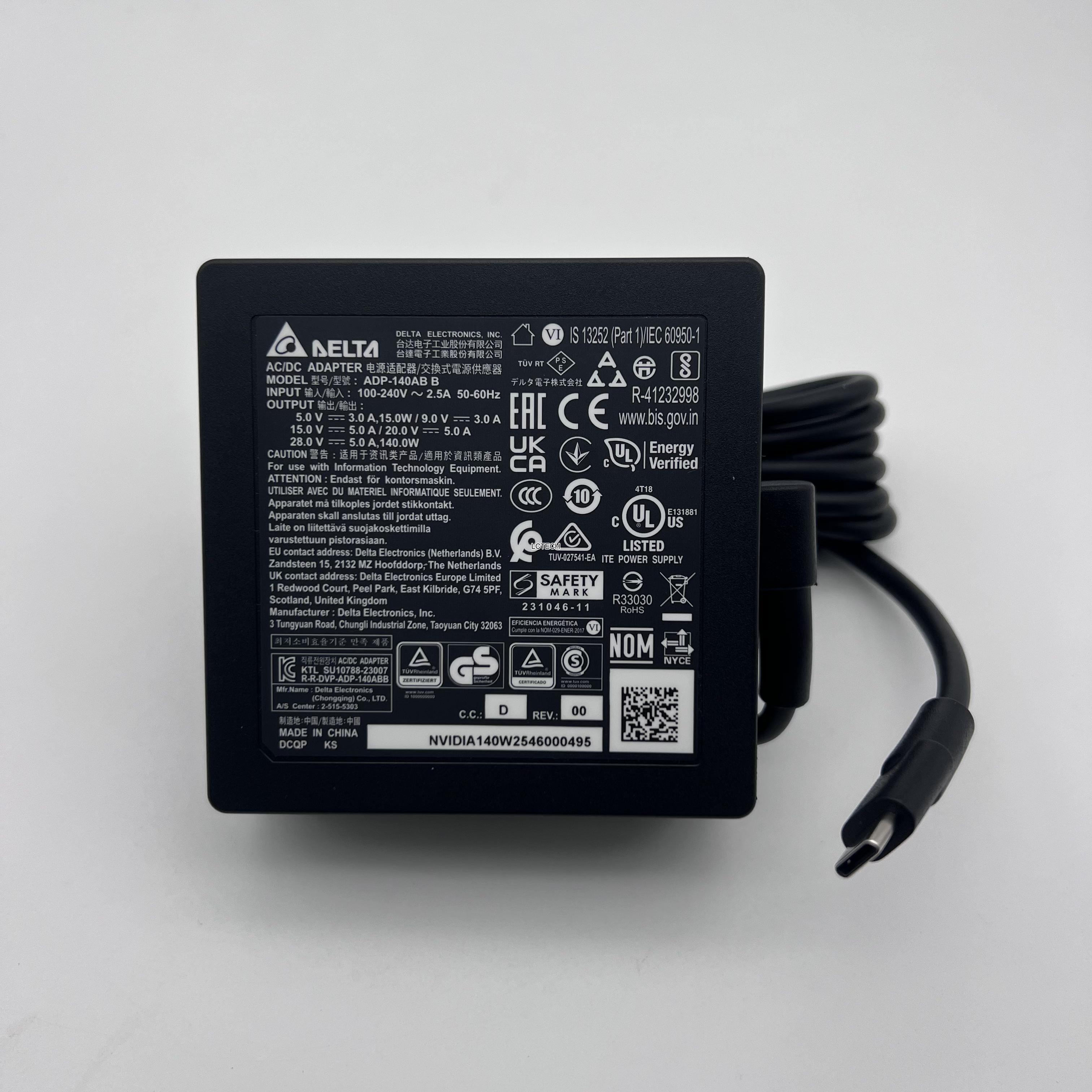 140W PD Type-C ADP-140AB B laptop adapter快充电源适配器充电器